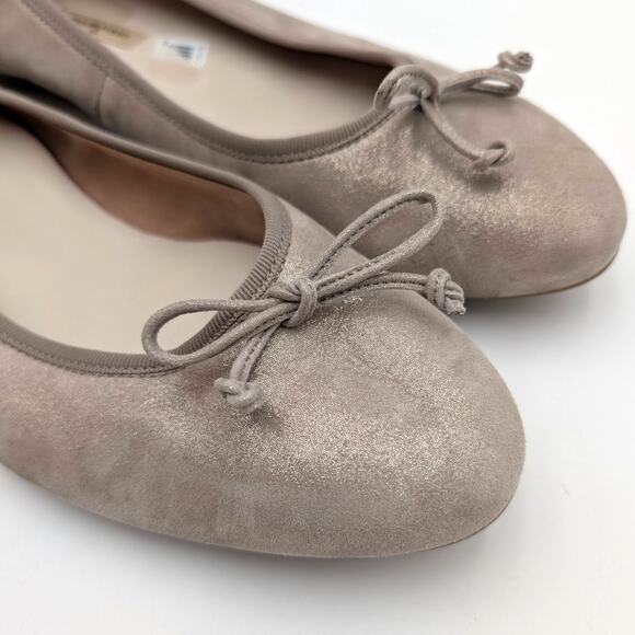 Paul Green Ursula Ballet Flat Bow Front Round Toe Women's Beige Size US10.5/UK8 - Picture 9 of 14